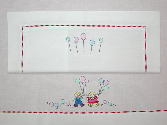 BBS-02-Party Time, Baby Bedsheet (Hand Embroidered)