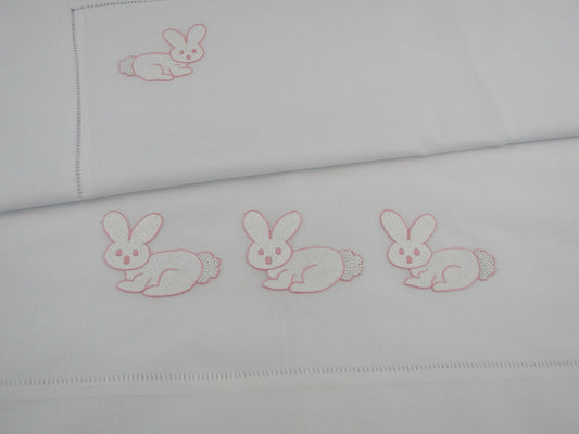 BBS-05-Jolly Bunny,  Baby Bedsheet (Hand Embroidered)
