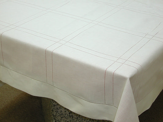 TC-Double Jours, Tablecloth (Hand Embroidered)